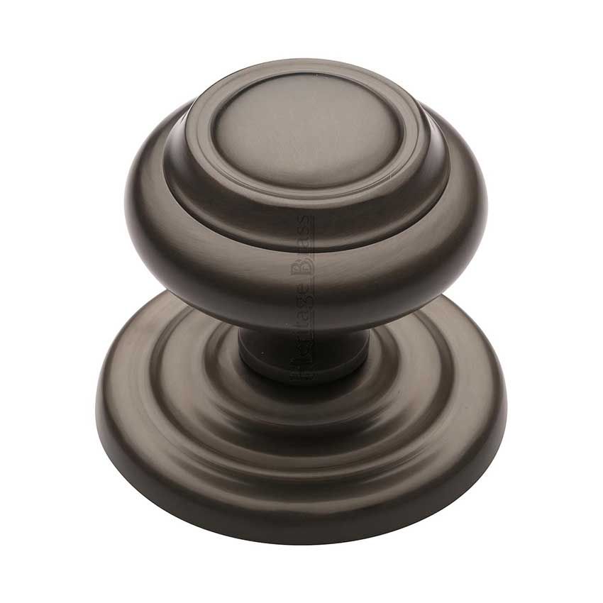 Picture of Centre Door Knob Round Design In Matt Bronze Finish - V905-MB