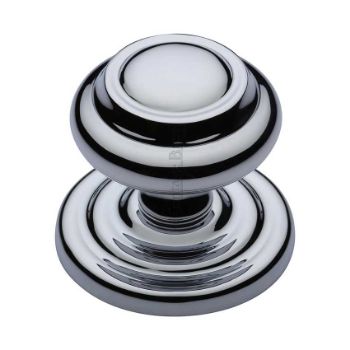 Centre Door Knob Round Design In Polished Chrome Finish - V905-PC Picture of Centre Door Knob Round Design In Polished Chrome Finish - V905-PC