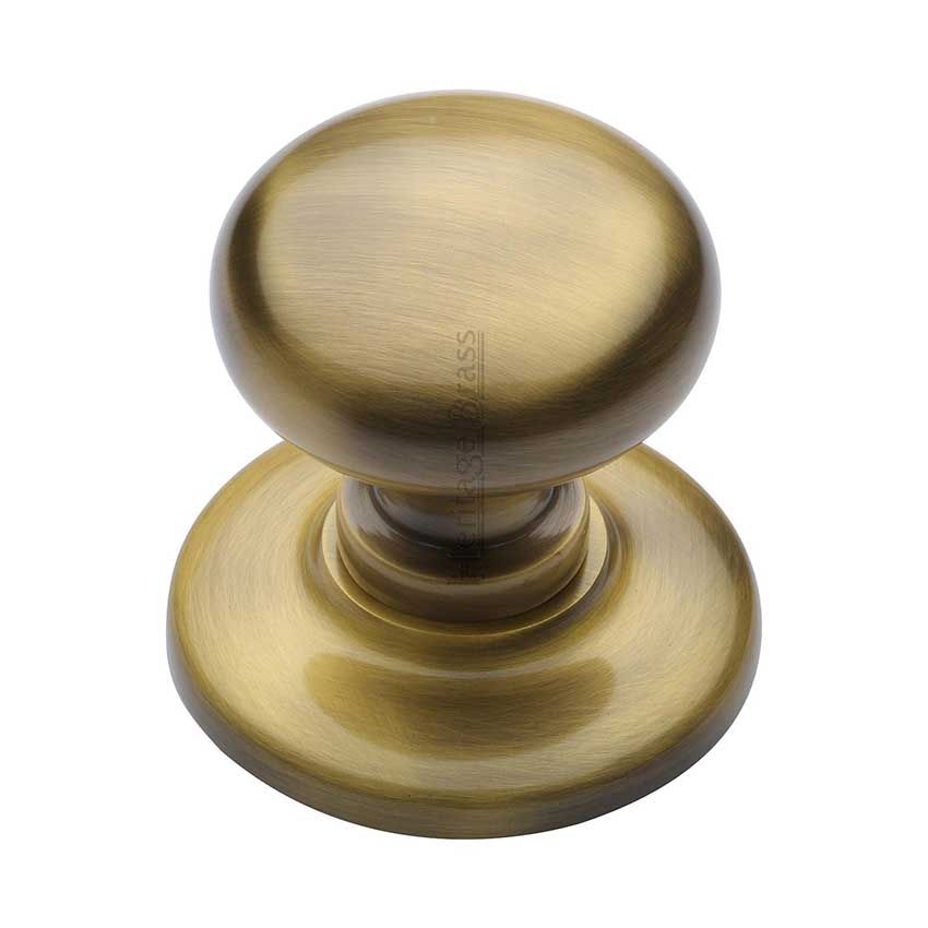 Picture of Centre Door Knob, Round Design In Antique Finish - V901-AT