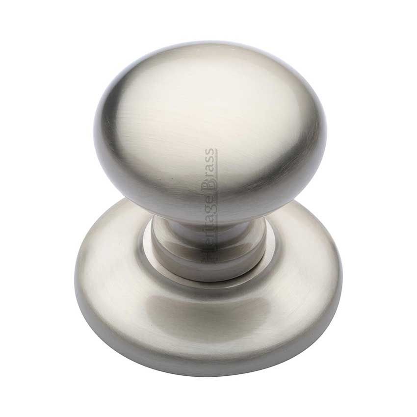 Picture of Centre Door Knob, Round Design In Satin Nickel Finish - V901-SN