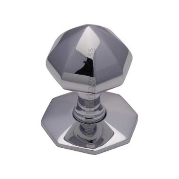 Octagonal Centre Door Knob In Polished Chrome Finish - V880-PC Picture of Octagonal Centre Door Knob In Polished Chrome Finish - V880-PC
