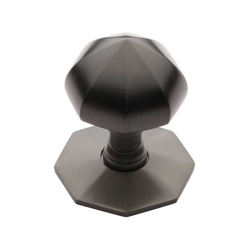 Picture of Octagonal Centre Door Knob In Matt Bronze Finish - V880-MB