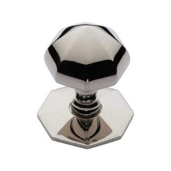 Octagonal Centre Door Knob In Polished Nickel Finish - V880-PNF Picture of Octagonal Centre Door Knob In Polished Nickel Finish - V880-PNF
