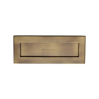 254mm x 102mm Sprung Flap  Letterplate In Antique Finish - V850 254-101-AT Picture of 254mm x 102mm Sprung Flap  Letterplate In Antique Finish - V850 254-101-AT