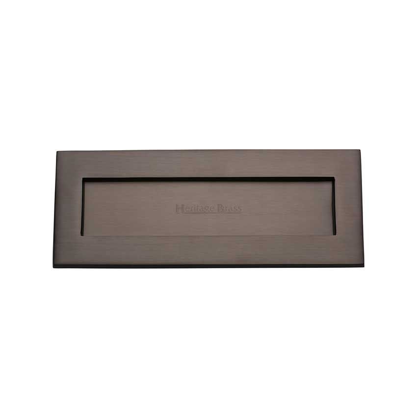 Picture of 254mm x 102mm Sprung Flap  Letterplate In Matt Bronze Finish - V850 254.101-MB
