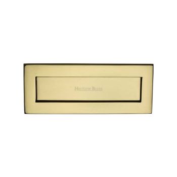 254mm x 102mm Sprung Flap  Letterplate In Polished Brass Finish - V850 254.101-PB Picture of 254mm x 102mm Sprung Flap  Letterplate In Polished Brass Finish - V850 254.101-PB