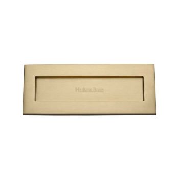 254mm x 102mm Sprung Flap  Letterplate In Satin Brass Finish - V850 254.101-SB Picture of 254mm x 102mm Sprung Flap  Letterplate In Satin Brass Finish - V850 254.101-SB