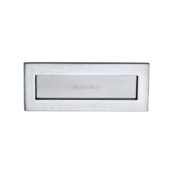 254mm x 102mm Sprung Flap  Letterplate In Satin Chrome Finish - V850 254.101-SC Picture of 254mm x 102mm Sprung Flap  Letterplate In Satin Chrome Finish - V850 254.101-SC