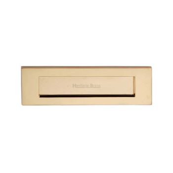 254mm x 79mm Sprung Flap  Letterplate In Polished Brass Finish - V850 254-PB Picture of 254mm x 79mm Sprung Flap  Letterplate In Polished Brass Finish - V850 254-PB