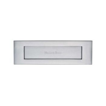 254mm x 79mm Sprung Flap  Letterplate In Satin Chrome Finish - V850 254-SC Picture of 254mm x 79mm Sprung Flap  Letterplate In Satin Chrome Finish - V850 254-SC