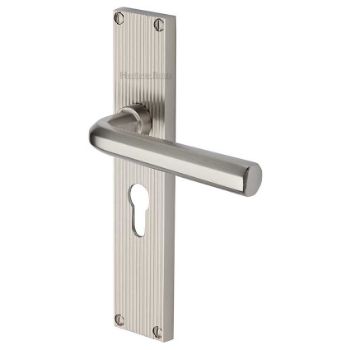 Picture of Octave Reeded Backplate Europrofile Satin Nickel Finish - RR3748-SN Picture of Octave Reeded Backplate Europrofile Satin Nickel Finish - RR3748-SN