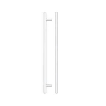 Picture of Matt White T-Bar Cabinet Handles - TDFPT-MW