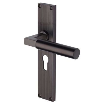 Bauhaus Reeded Backplate Europrofile Matt Bronze Finish - RR7348-MB Picture of Bauhaus Reeded Backplate Europrofile Matt Bronze Finish - RR7348-MB