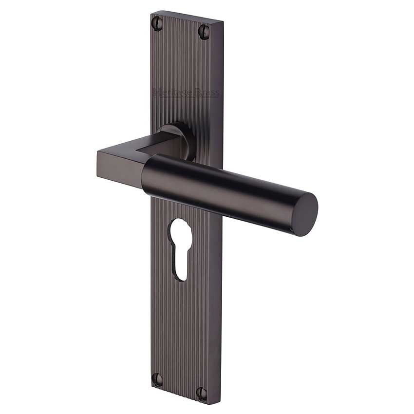 Picture of Bauhaus Reeded Backplate Europrofile Matt Bronze Finish - RR7348-MB