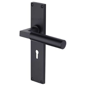 Picture of Bauhaus Lock Door Handles In Matt Black Finish - VT6300-BKMT Picture of Bauhaus Lock Door Handles In Matt Black Finish - VT6300-BKMT