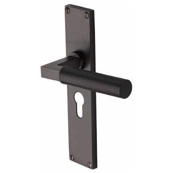 Picture of Bauhaus Knurled Euro Profile Door Handles In Matt Bronze Finish - VT9348-MB Picture of Bauhaus Knurled Euro Profile Door Handles In Matt Bronze Finish - VT9348-MB