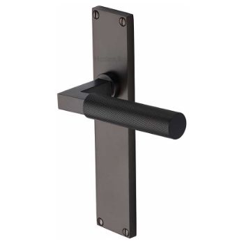 Picture of Bauhaus Knurled Latch Door Handles In Matt Bronze Finish - VT9310-MB Picture of Bauhaus Knurled Latch Door Handles In Matt Bronze Finish - VT9310-MB