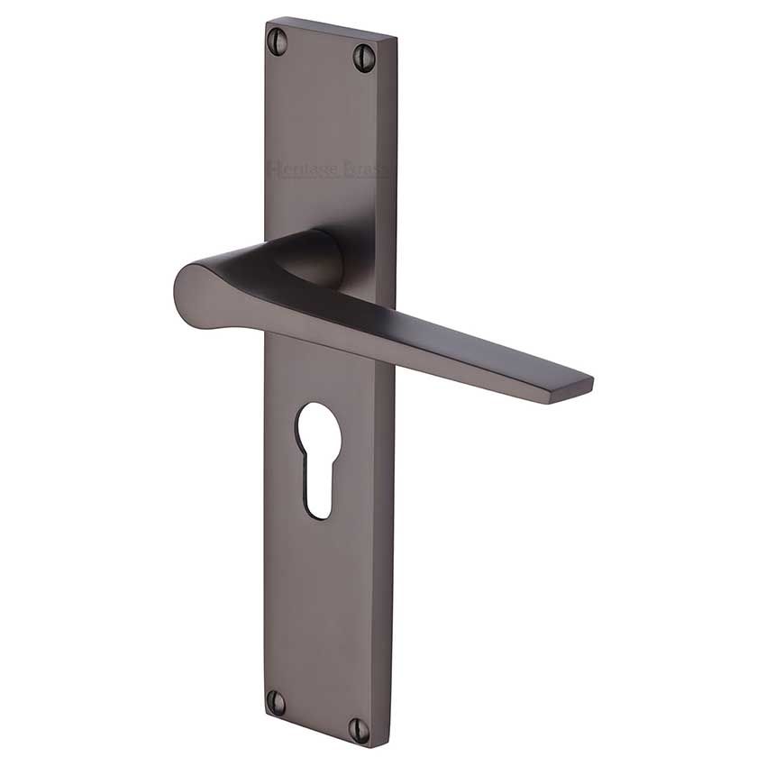 Picture of Gio Euro Profile Door Handles In  Matt Bronze Finish - VT8148-MB