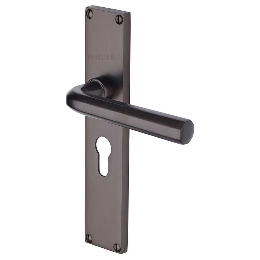 Picture of Octave Euro Profile Door Handles In Matt Bronze Finish - VT5948-MB