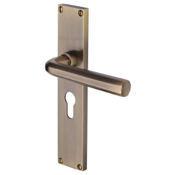 Picture of Octave Euro Profile Door Handles In Antique Brass Finish - VT5948-AT Picture of Octave Euro Profile Door Handles In Antique Brass Finish - VT5948-AT