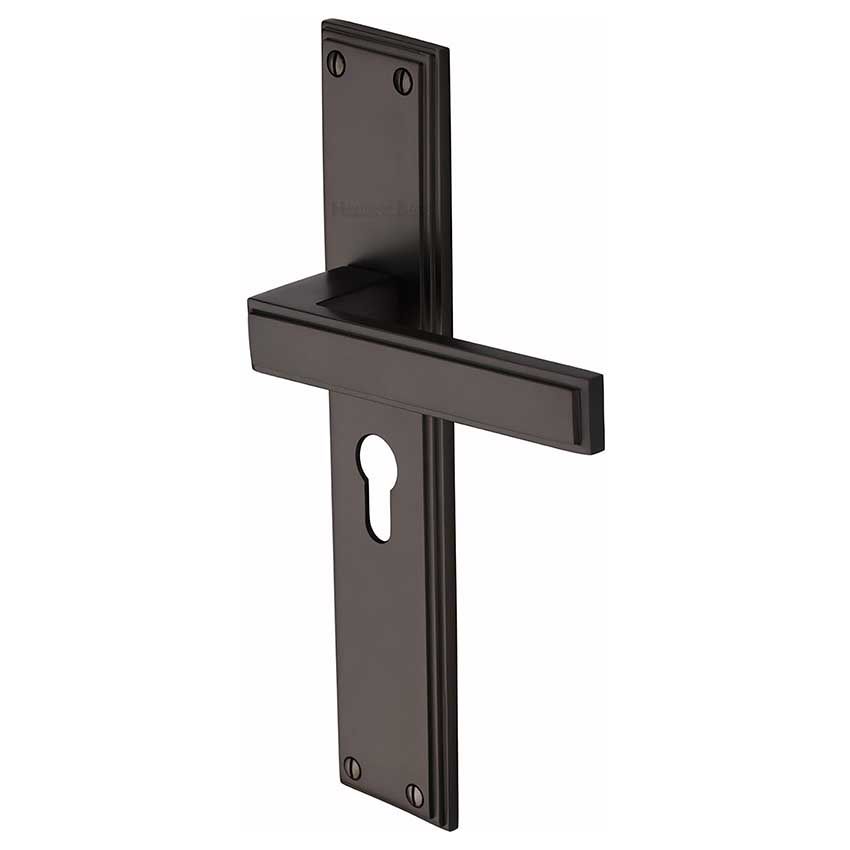 Picture of Atlantis Euro Profile Door Handles In Matt Bronze Finish - ATL6748-MB