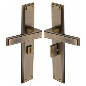 Picture of Atlantis Bathroom Door Handles In Antique Brass Finish - ATL6730-AT Picture of Atlantis Bathroom Door Handles In Antique Brass Finish - ATL6730-AT