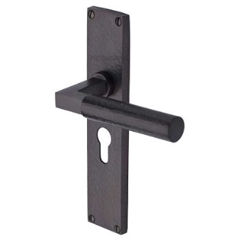 Picture of Bauhaus Hammered Euro Profile Door Handles In Matt Bronze Finish - VTH4348-MB Picture of Bauhaus Hammered Euro Profile Door Handles In Matt Bronze Finish - VTH4348-MB