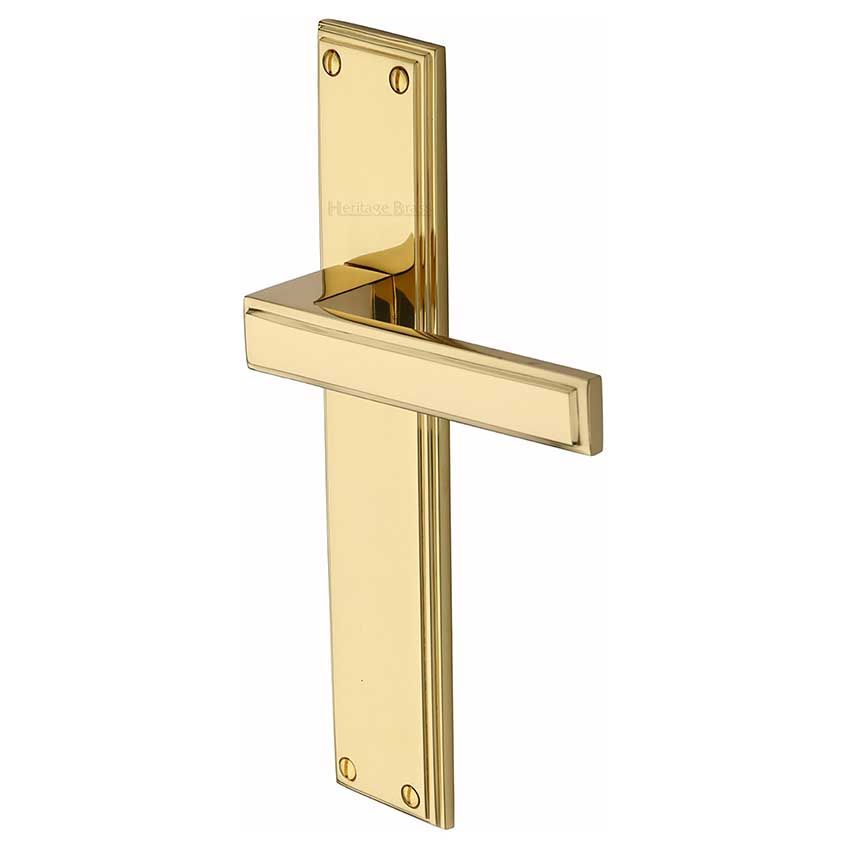 Picture of Atlantis Latch Door Handles In Polished Brass Finish - ATL6710-PB-GP