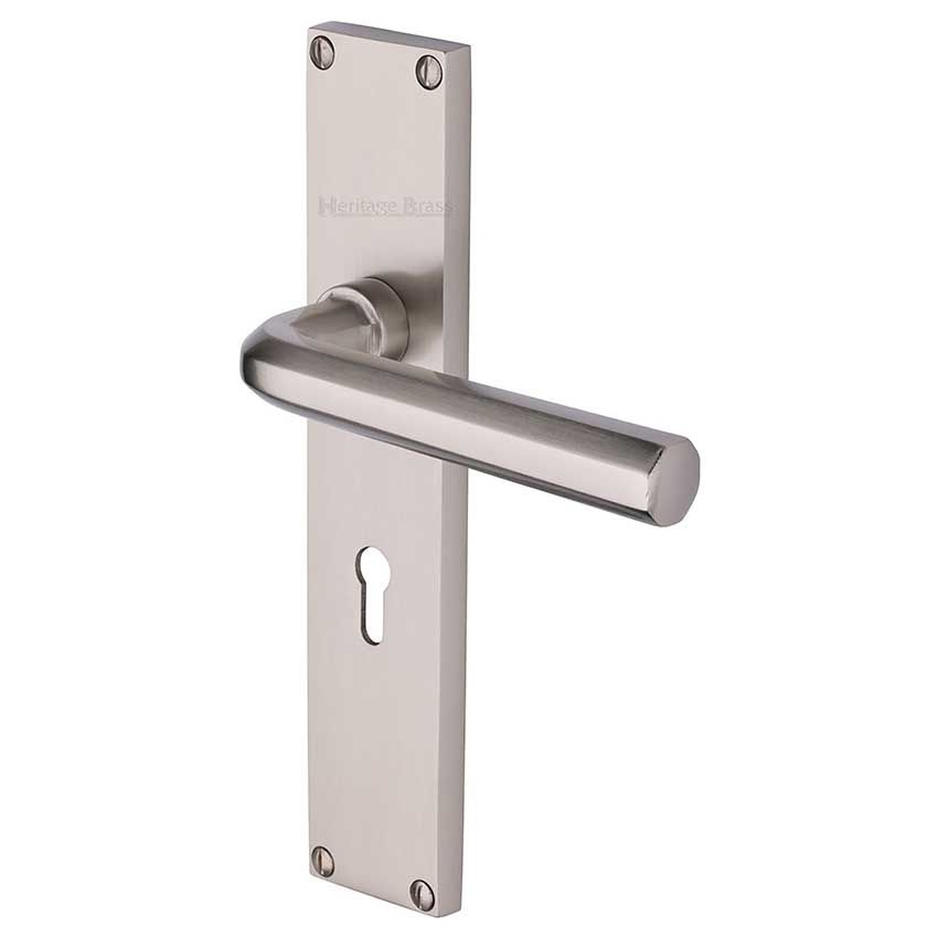 Picture of Octave Lock Door Handles In Satin Nickel Finish - VT5900-SN-EXT