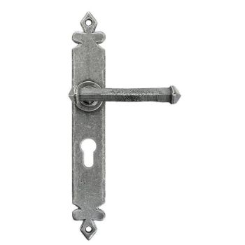 Picture of Tudor EURO Lock Handle in Pewter - 92063