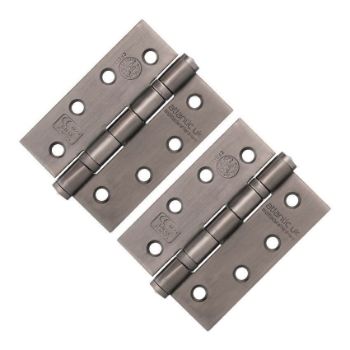 Picture of 4" (102mm) Grade 13 Matt Gun Metal Fire Door Hinges - AH1433MBN