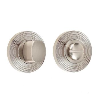 Picture of Burlington Round  Turn and Release with Reeded Rose- Satin Nickel- BUR81SN BUR53SN