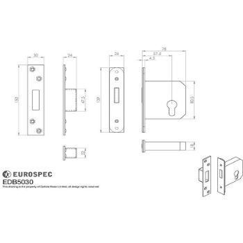 Picture of Euro Profile High Security Cylinder Deadlock - EDBL5025SSS