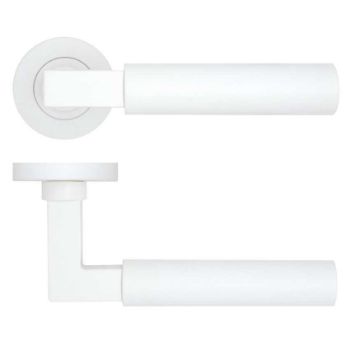 Picture of Rosso Tecnica Garda Door Handle in Powder Coated White Finish - RT050PCW