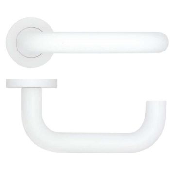 Picture of Rosso Tecnica Maggiore Door Handle in Powder Coated White Finish - RT030PCW