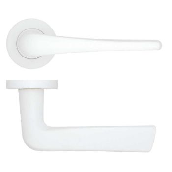 Picture of Rosso Tecnica Como Door Handle in Powder Coated White Finish - RT020PCW