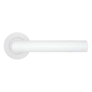Picture of Rosso Tecnica Lugano Door Handle in Powder Coated White Finish - RT010PCW