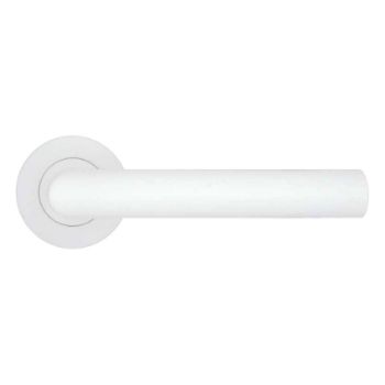 Picture of Rosso Tecnica Lugano Door Handle in Powder Coated White Finish - RT010PCW