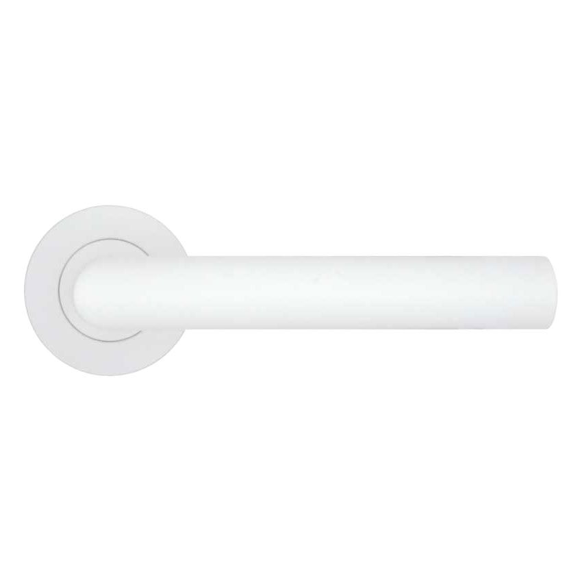 Picture of Rosso Tecnica Lugano Door Handle in Powder Coated White Finish - RT010PCW