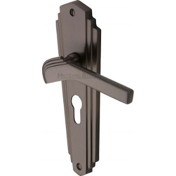 Picture of Waldorf Euro Cylinder Lock Handle - WAL6548-MB Picture of Waldorf Euro Cylinder Lock Handle - WAL6548-MB