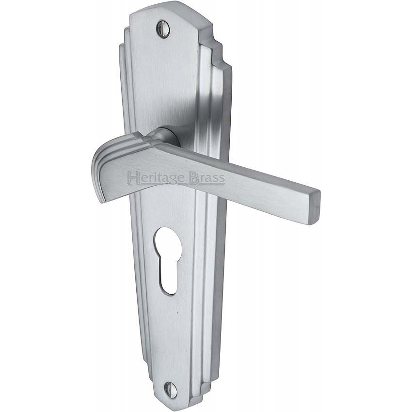 Picture of Waldorf Euro Cylinder Lock Handle - WAL6548-SC