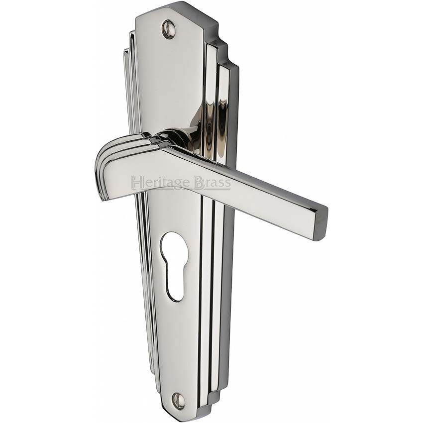 Picture of Waldorf Euro Cylinder Lock Handle - WAL6548-PN