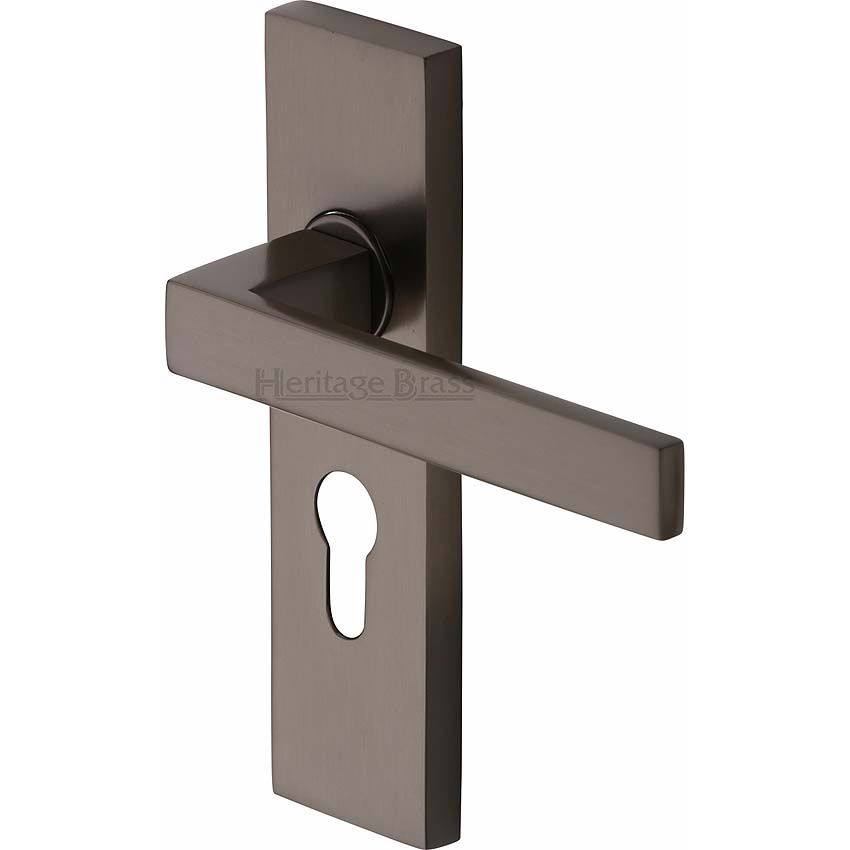Picture of Bauhaus Euro Cylinder Lock Handle - DEL6048-MB