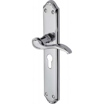 Picture of Verona Long Plate Euro Cylinder Door Handle - Mm825-PC Picture of Verona Long Plate Euro Cylinder Door Handle - Mm825-PC