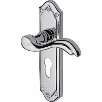 Picture of Lisboa Long Plate Euro Cylinder Door Handle - MM994-PC Picture of Lisboa Long Plate Euro Cylinder Door Handle - MM994-PC