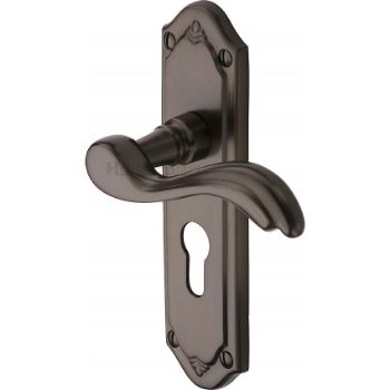 Picture of Lisboa Long Plate Euro Cylinder Door Handle - MM994-MB Picture of Lisboa Long Plate Euro Cylinder Door Handle - MM994-MB