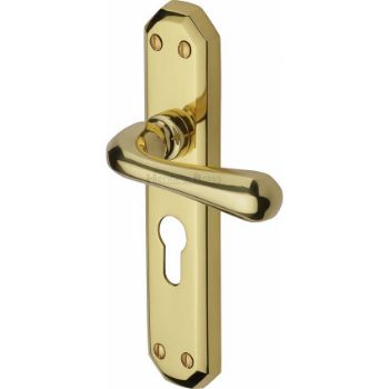 Picture of Charlbury Euro Cylinder Door Handle - V7066-PB Picture of Charlbury Euro Cylinder Door Handle - V7066-PB