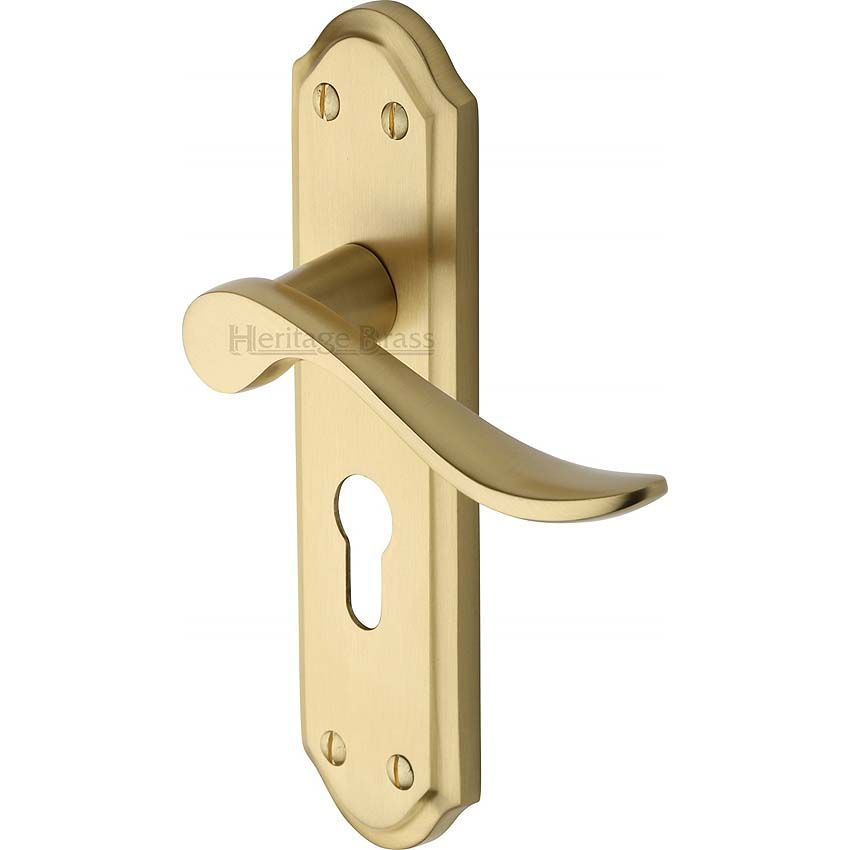 Picture of Sandown Euro Cylinder Door Handle - SAN1448-SB
