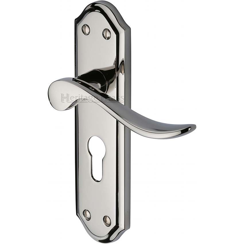 Picture of Sandown Euro Cylinder Door Handle - SAN1448-PN
