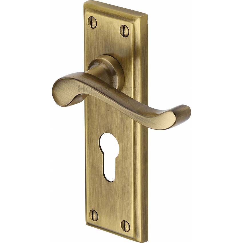 Picture of Edwardian Euro Cylinder Door Handle - W3227-AT